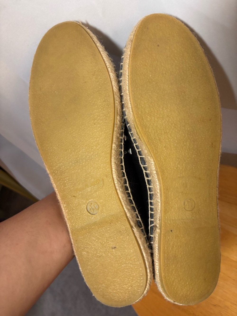 Dalson Leather Espadrilles Made in Spain Studded Black EU 40 US 9 - Picture 7 of 8